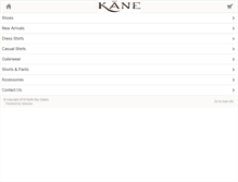 Tablet Screenshot of kanewear.com